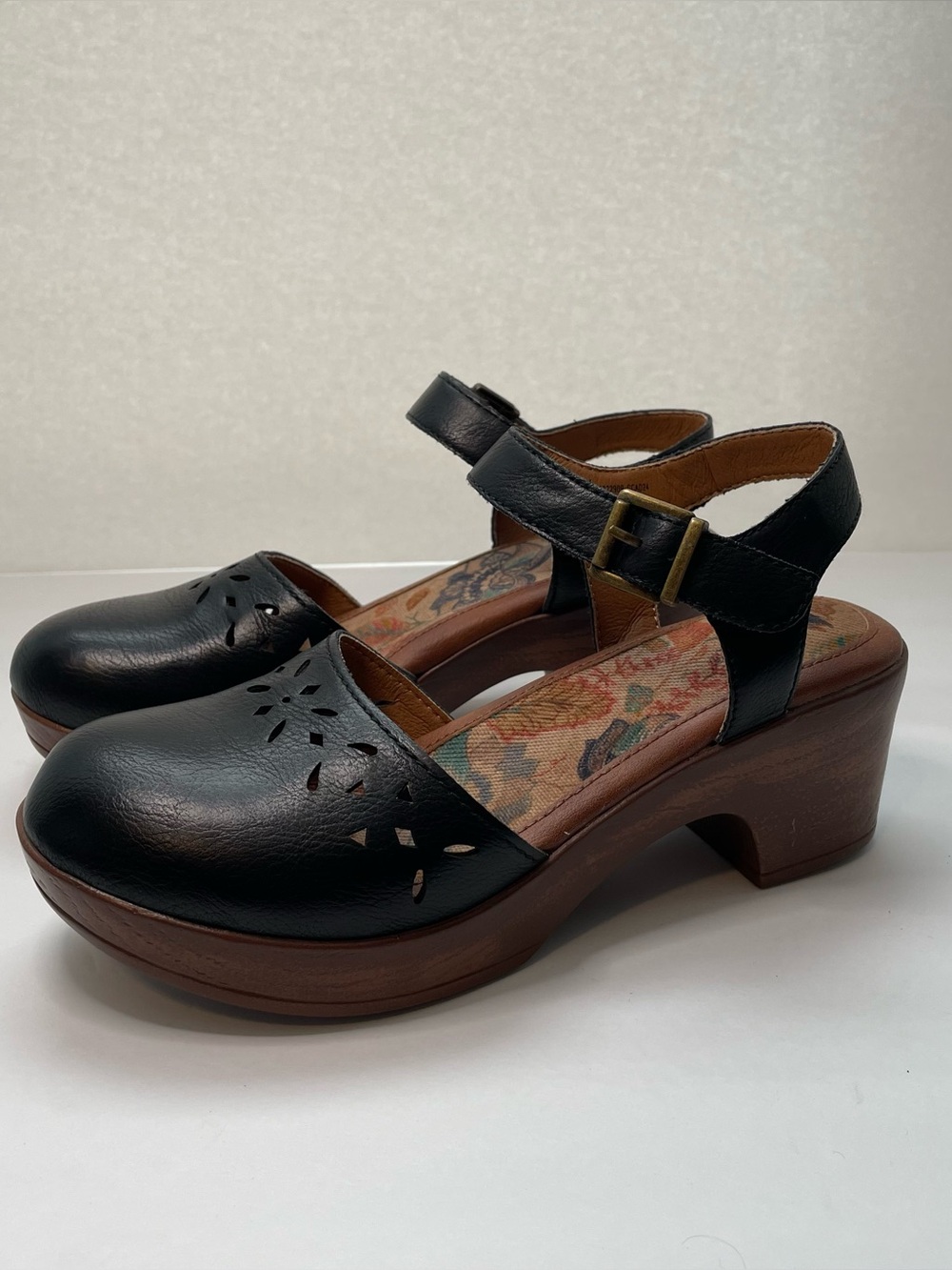 BOC Mary Jane Clog Heels Black
